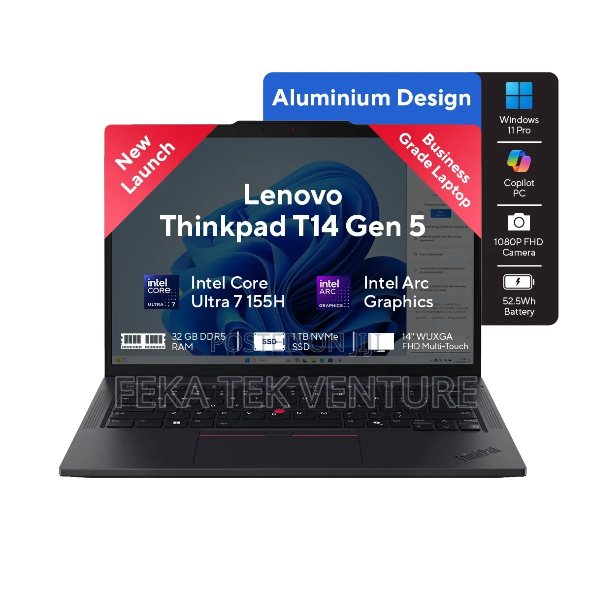 New Laptop Lenovo ThinkPad T14 32GB Intel Core i5 SSD 512GB