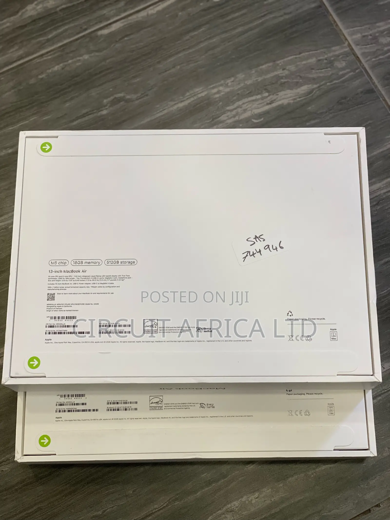 New Laptop Apple MacBook Air 2026 M5 1GB Apple M5 SSD 512GB