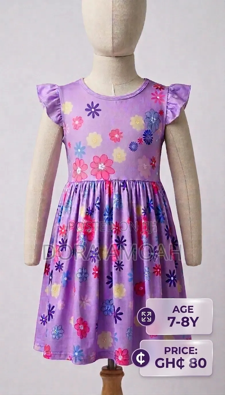 Lavender Floral Ruffle Dress 💜