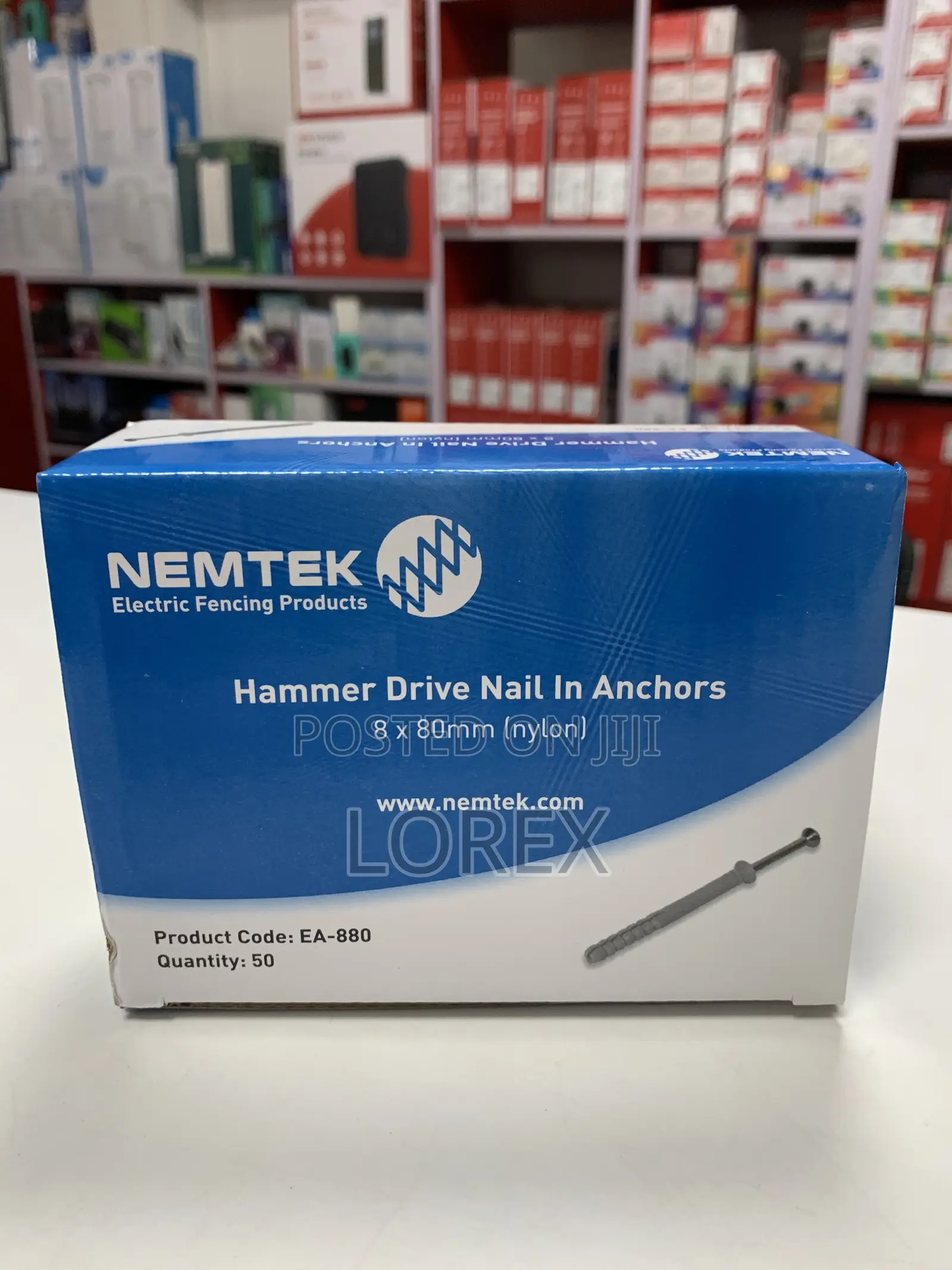 Nemtek Hammer Drive Nail in Anchor 8x80MM. 8MM