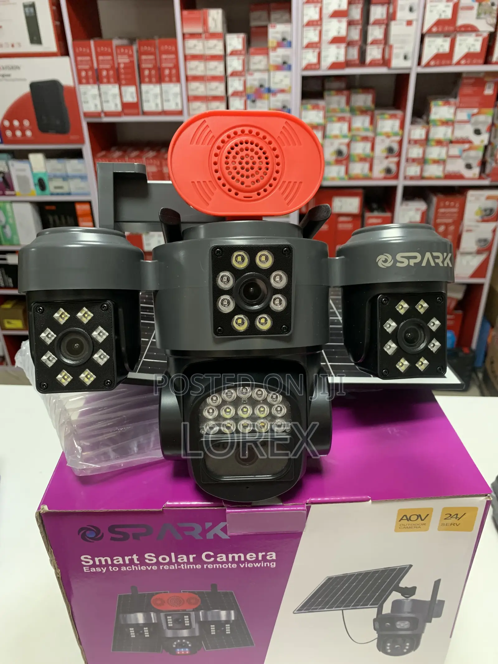 Spark Solar 4G Camera 8MP 4 Lens With AOV+ Sound and Light Warning