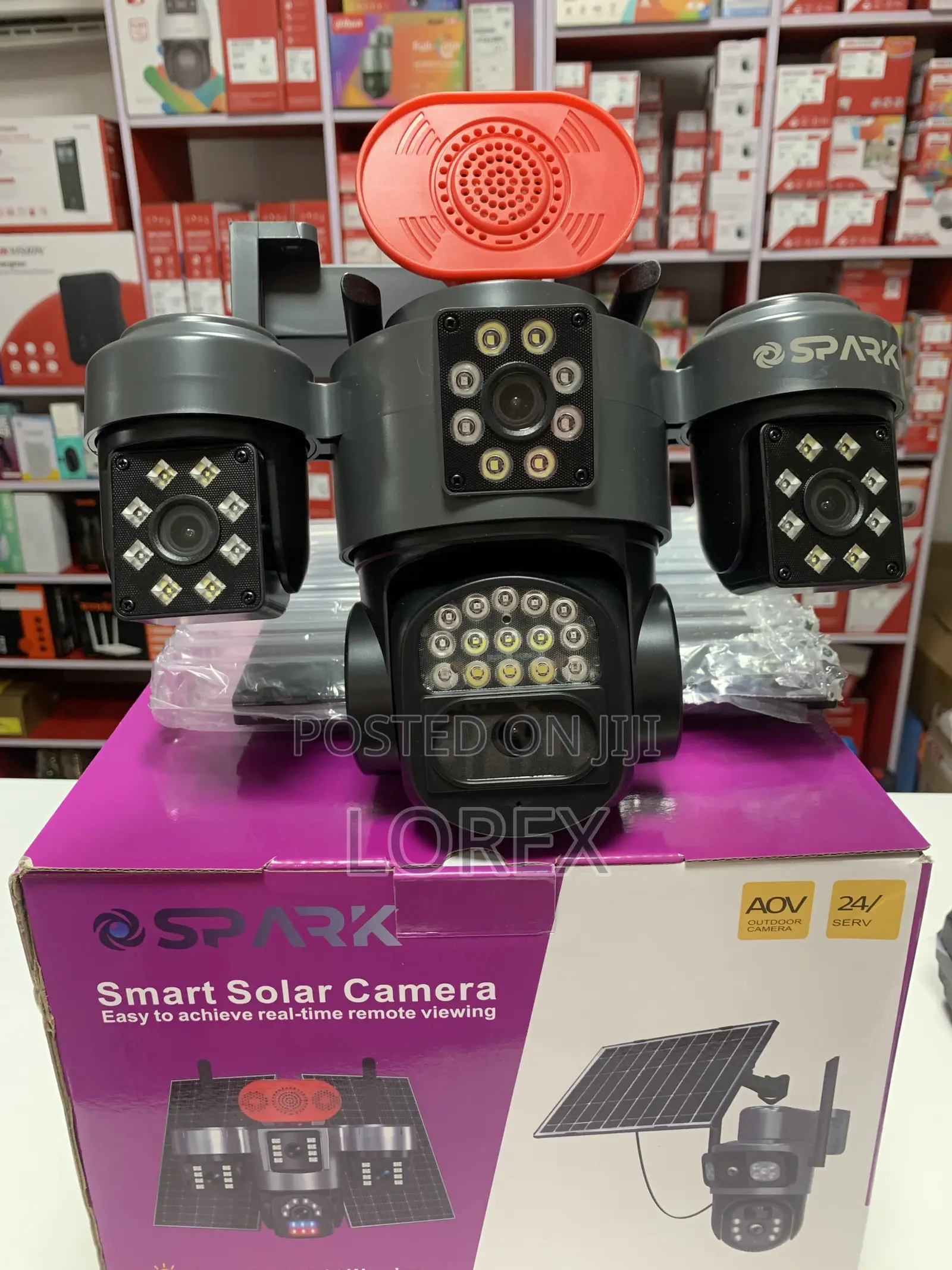Spark Solar 4G Camera 8MP 4 Lens With AOV+ Sound and Light Warning
