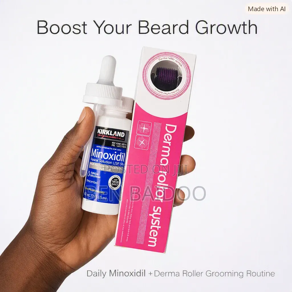 Kirkland Minoxidil and Derma Roller Routine Tool(Grow Hair Quick)