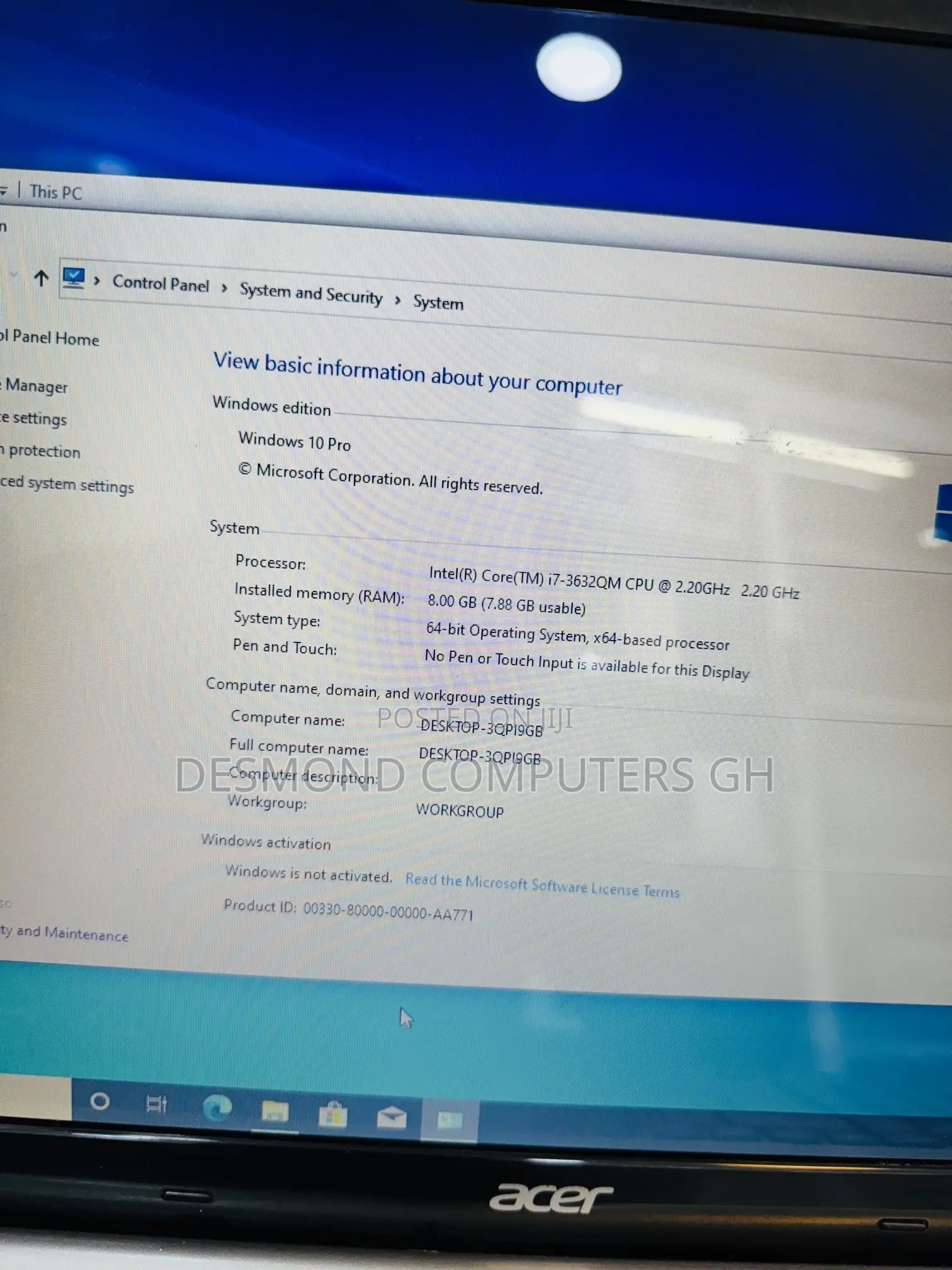 Laptop Acer Aspire V3-771 8GB Intel Core i7 HDD 500GB