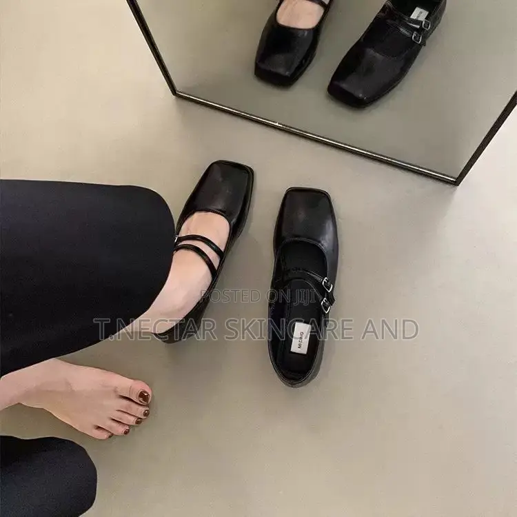 Silver Strappy Square-Toe Flats
