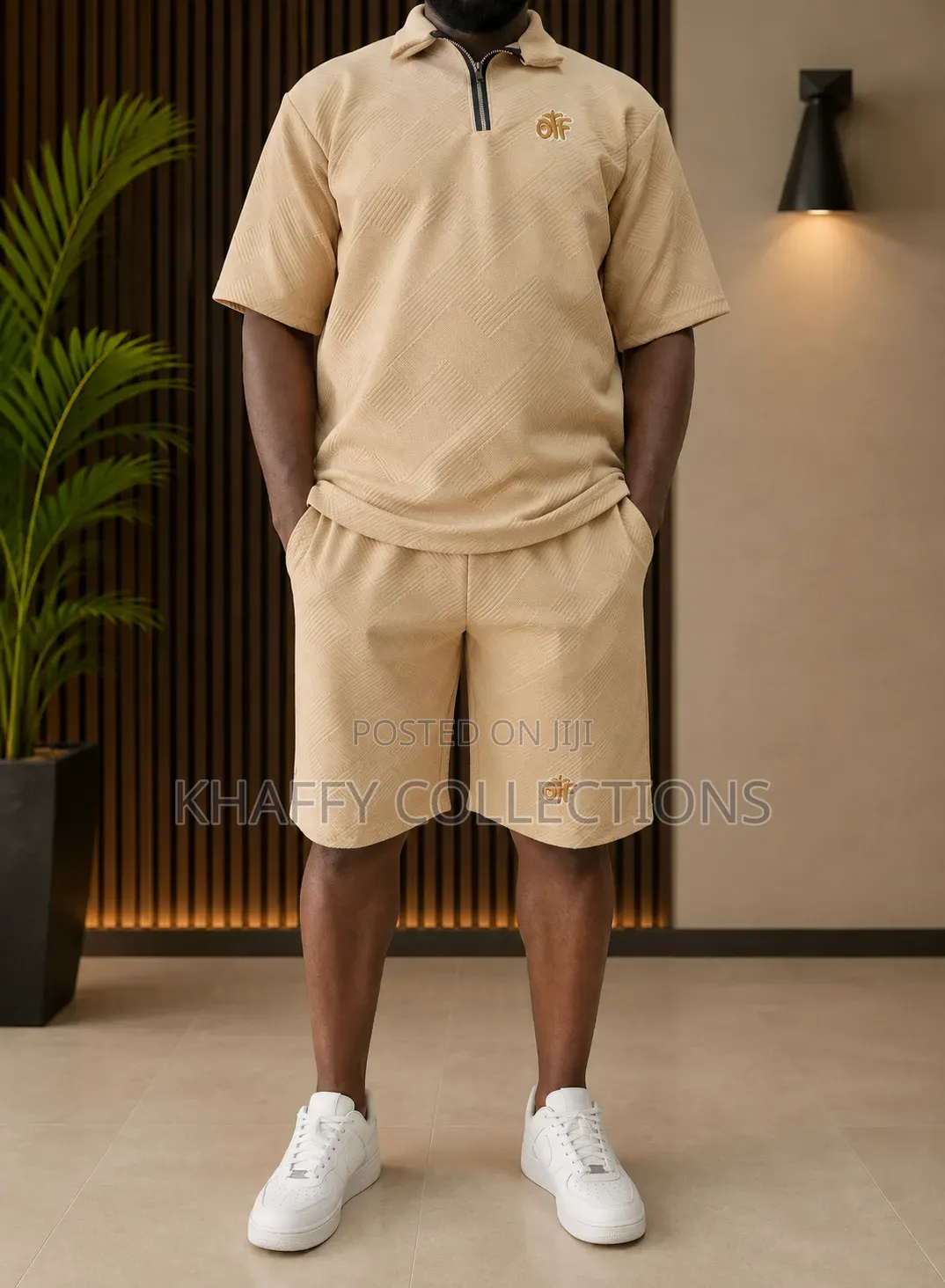 Trending Unisex 2- Piece Off Casual Set - Polo Top and Short