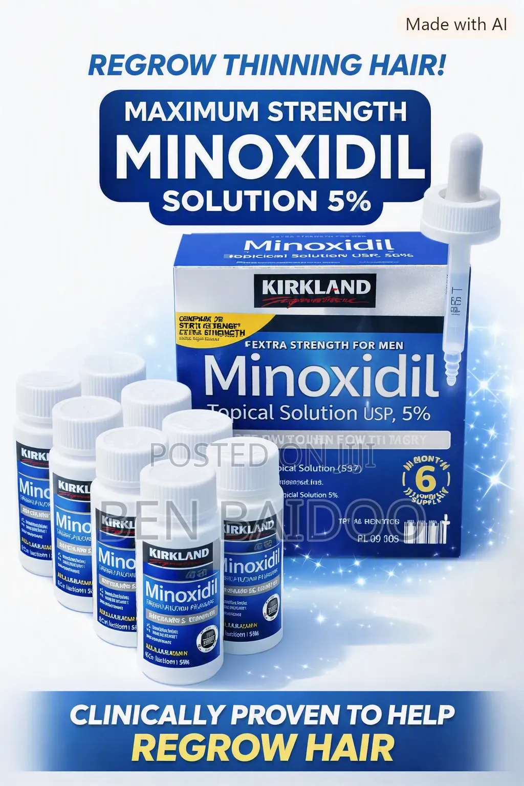 Kirkland Hair Growth Minoxidil Box(Quick & Fast Results)