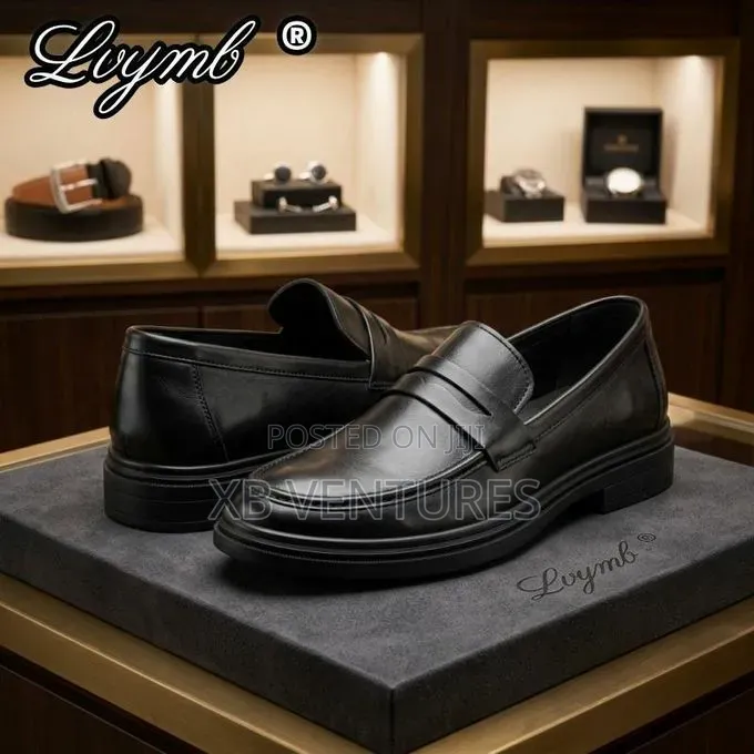 Craftsmanship Men's Formal
Office Merchant Leather Shoes-Black
