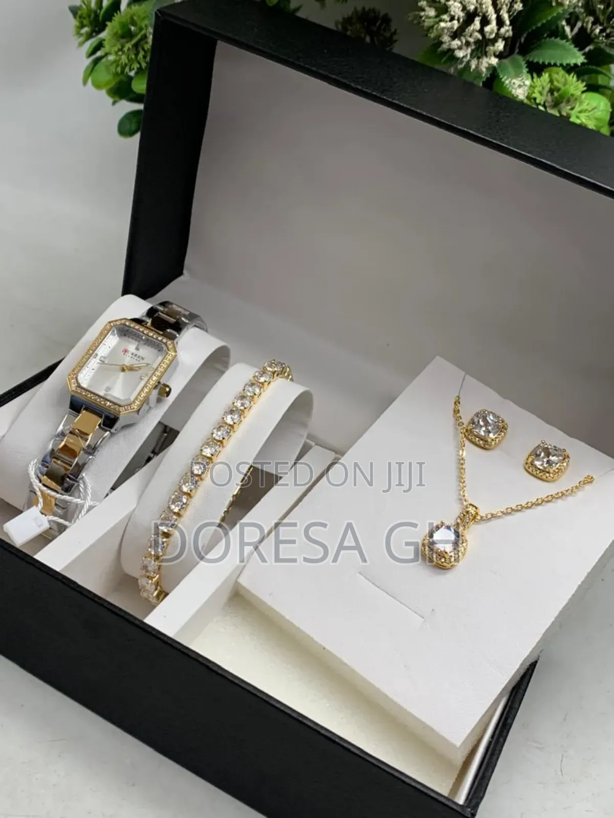 Curren Ladies Watch,Necklace Bracelet Set – Elegant Gift Set for Her