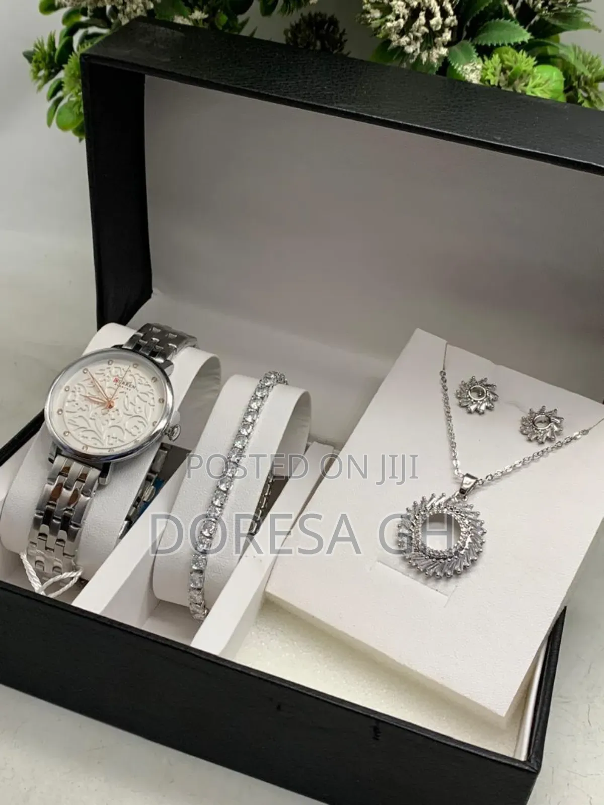 Curren Ladies Watch,Necklace Bracelet Set – Elegant Gift Set for Her