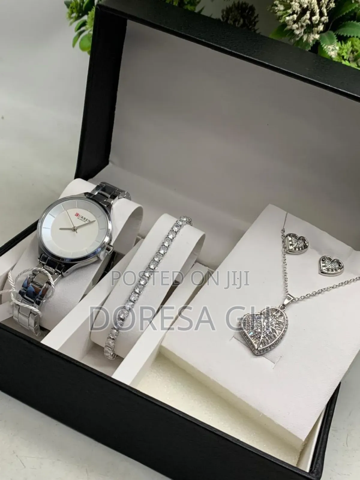 Curren Ladies Watch,Necklace Bracelet Set – Elegant Gift Set for Her