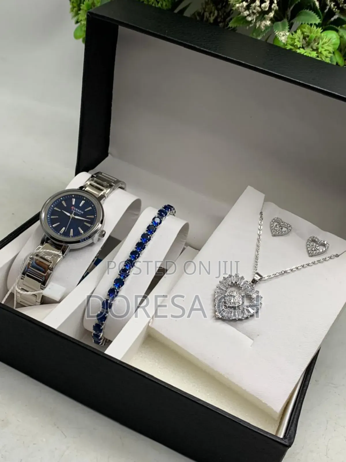 Curren Ladies Watch,Necklace Bracelet Set – Elegant Gift Set for Her