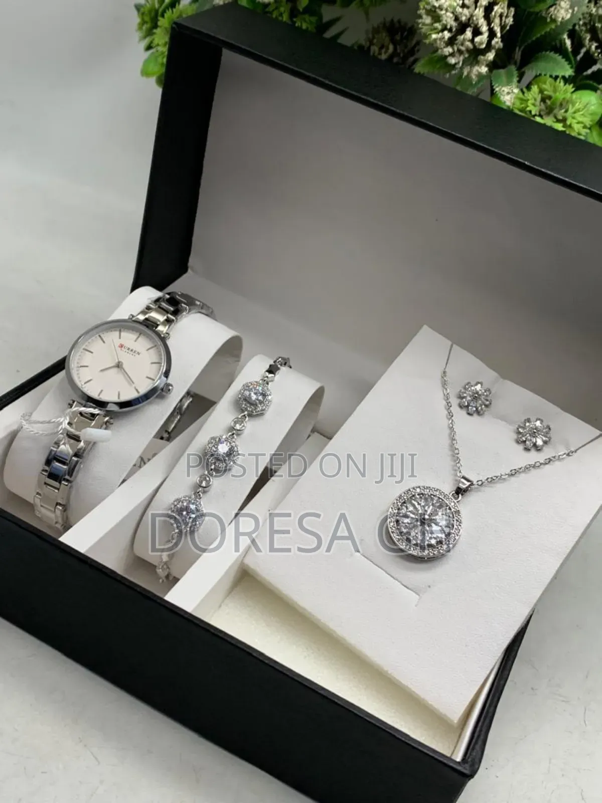 Curren Ladies Watch,Necklace Bracelet Set – Elegant Gift Set for Her
