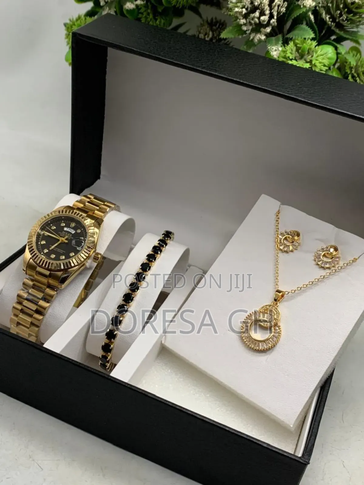 Ladies Rolex Watch & Jewellery Set | Bracelet, Earrings & Necklace Set