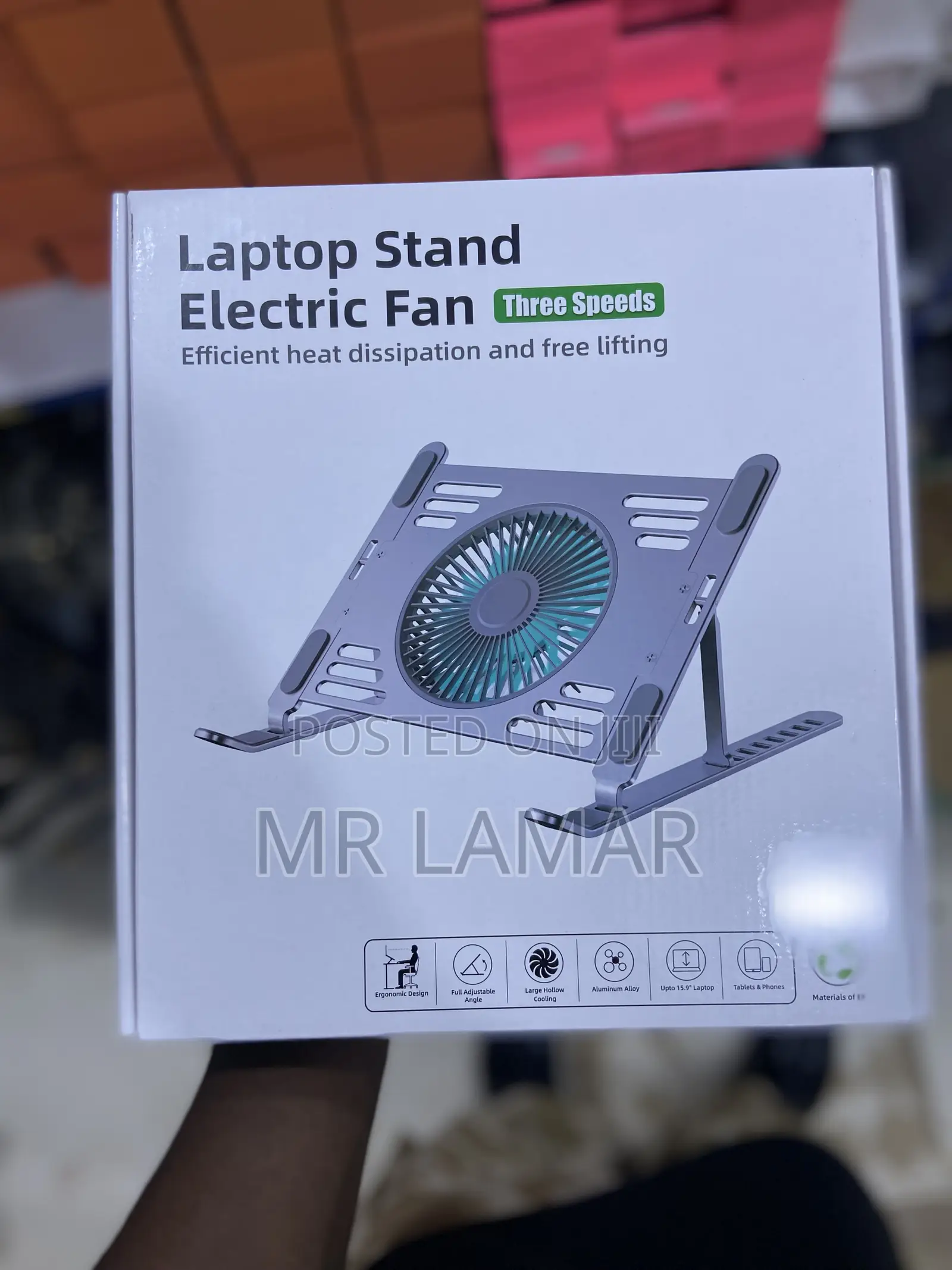 Laptop Stand With Electric Fan