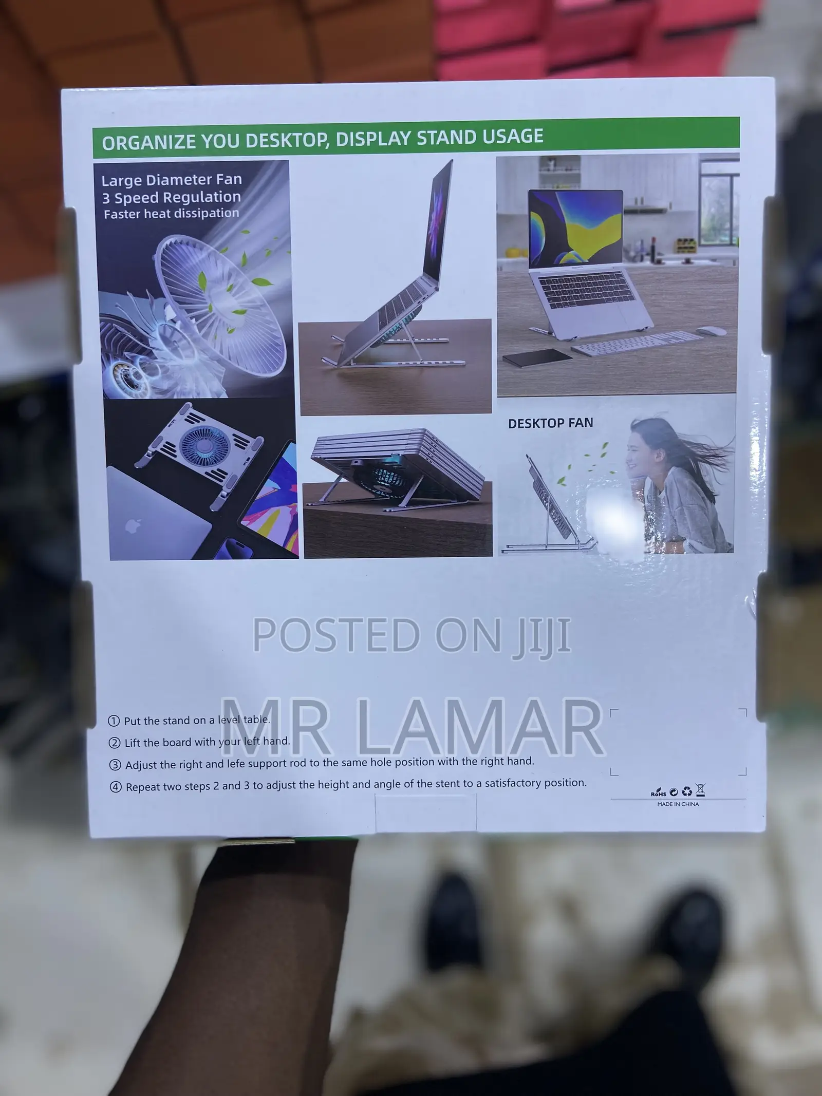 Laptop Stand With Electric Fan