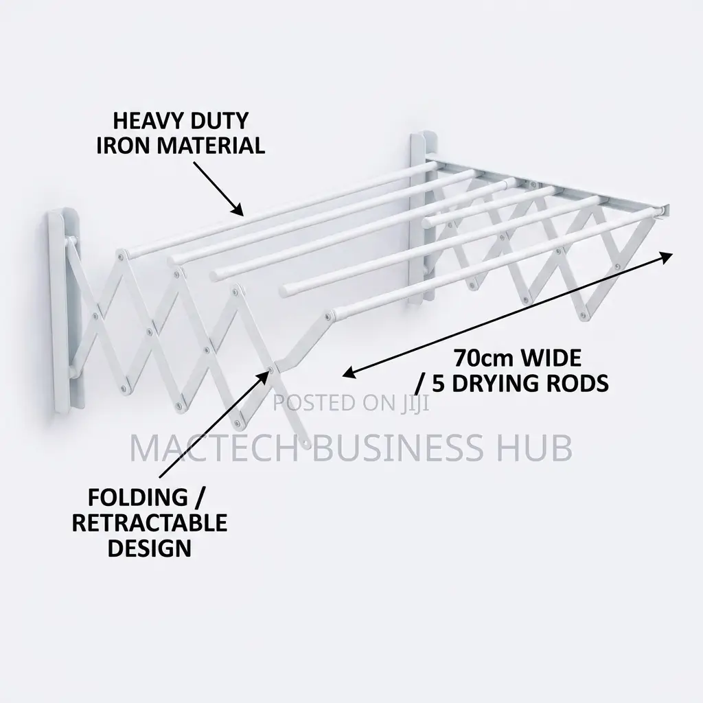 Wall-Mounted Folding Clothes Drying Rack