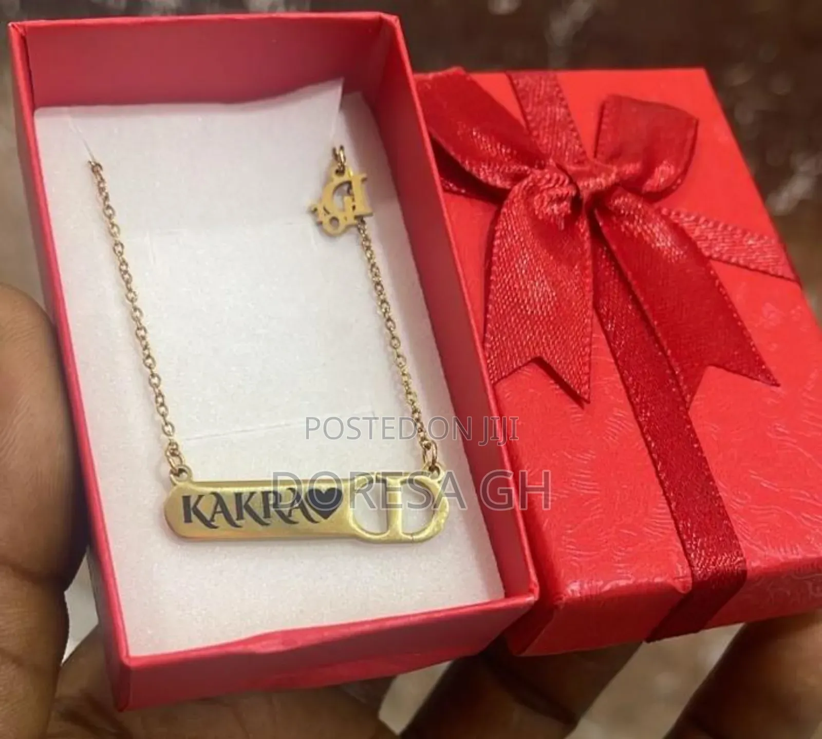 Stainless Steel Ladies Name Necklace – Personalized Gift in Ghana