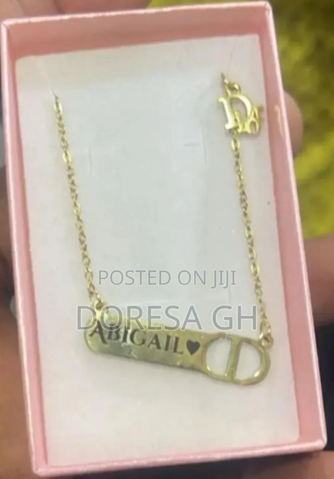 Stainless Steel Ladies Name Necklace – Personalized Gift in Ghana