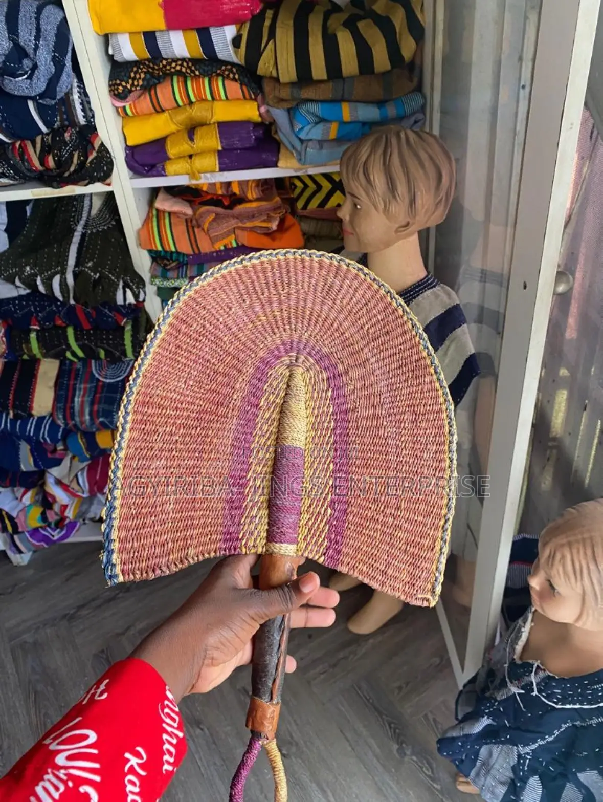 Purple and Black Shade of Bolga Handfan