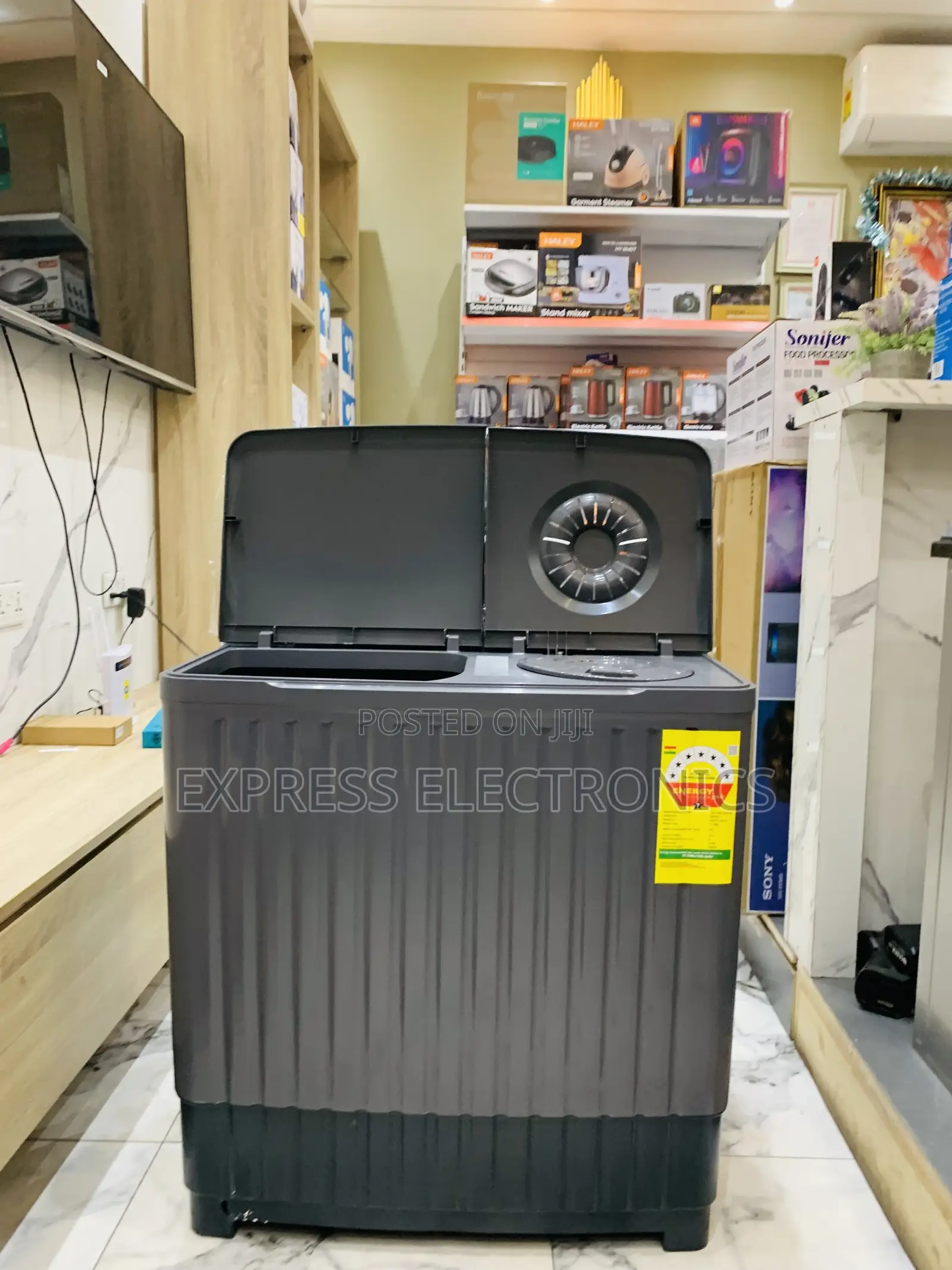 Limited Stock Black Nasco 11KG Twin Tub Washing Machine (NASTT-JS110)