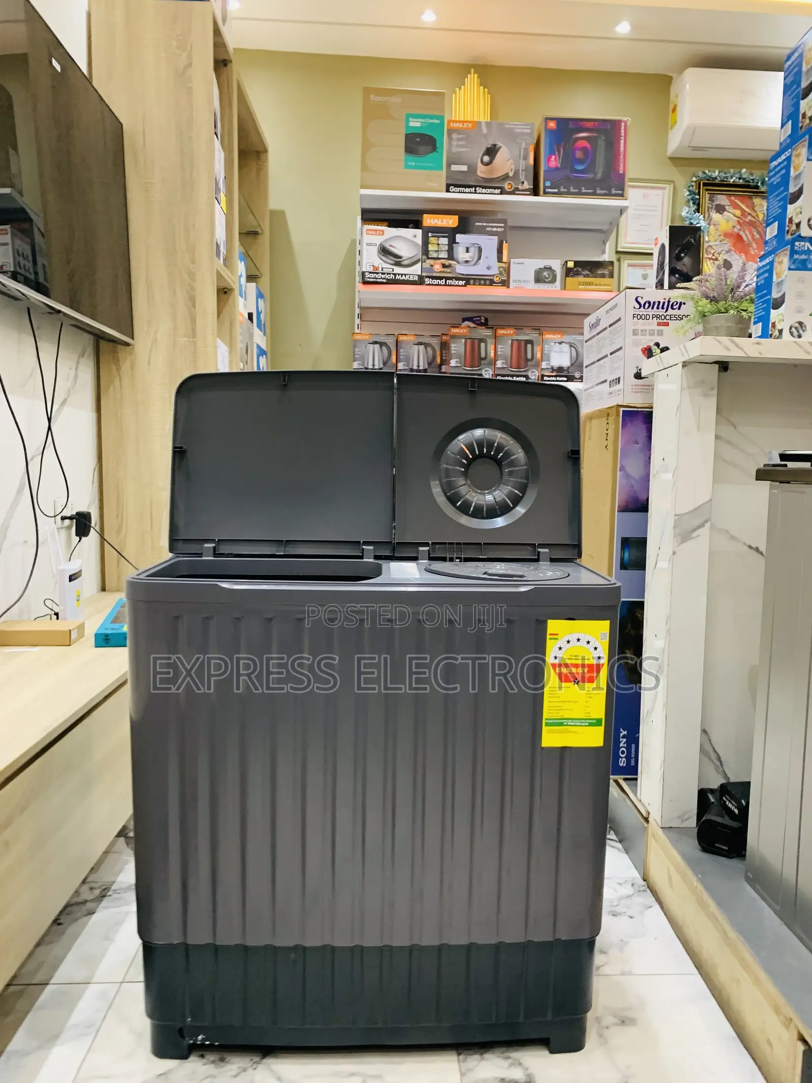 Limited Stock Black Nasco 11KG Twin Tub Washing Machine (NASTT-JS110)