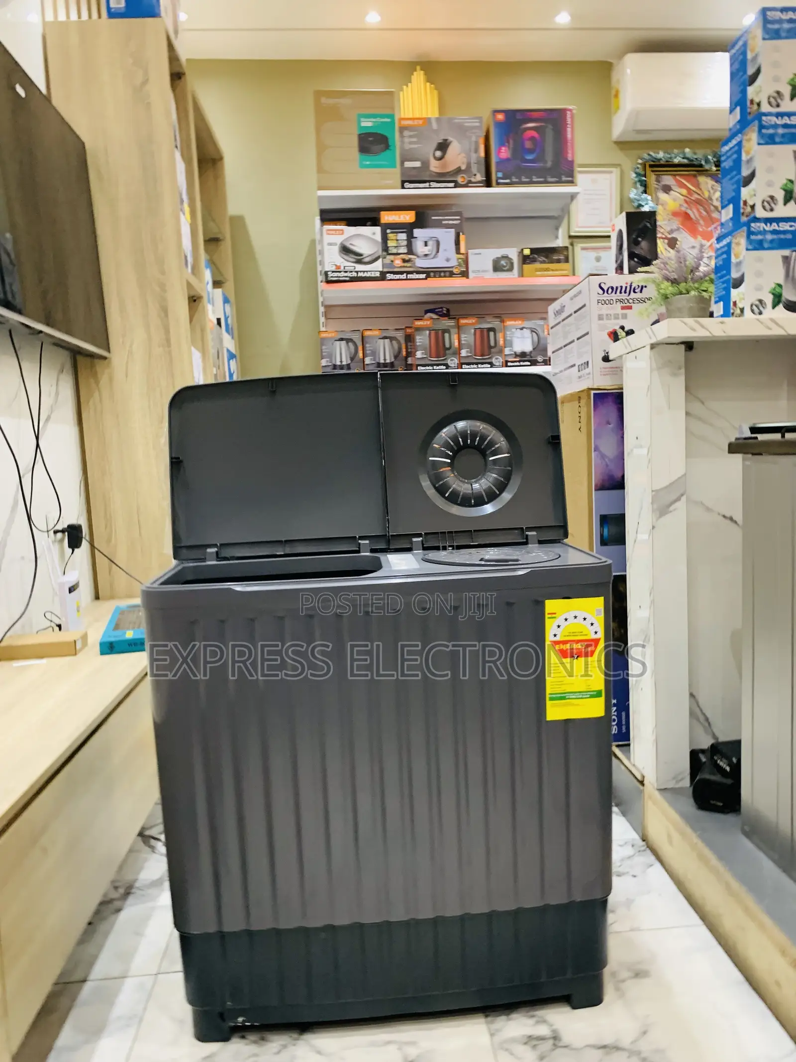 Brand New Black Nasco 11KG Twin Tub Washing Machine (NASTT-JS110)