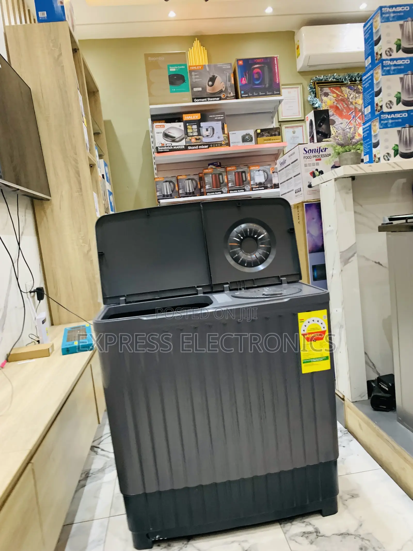 Brand New Black Nasco 11KG Twin Tub Washing Machine (NASTT-JS110)