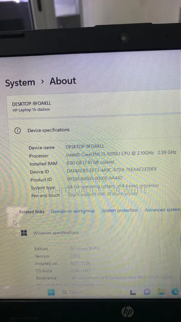 Laptop HP 15 8GB Intel HDD+SSD 1T