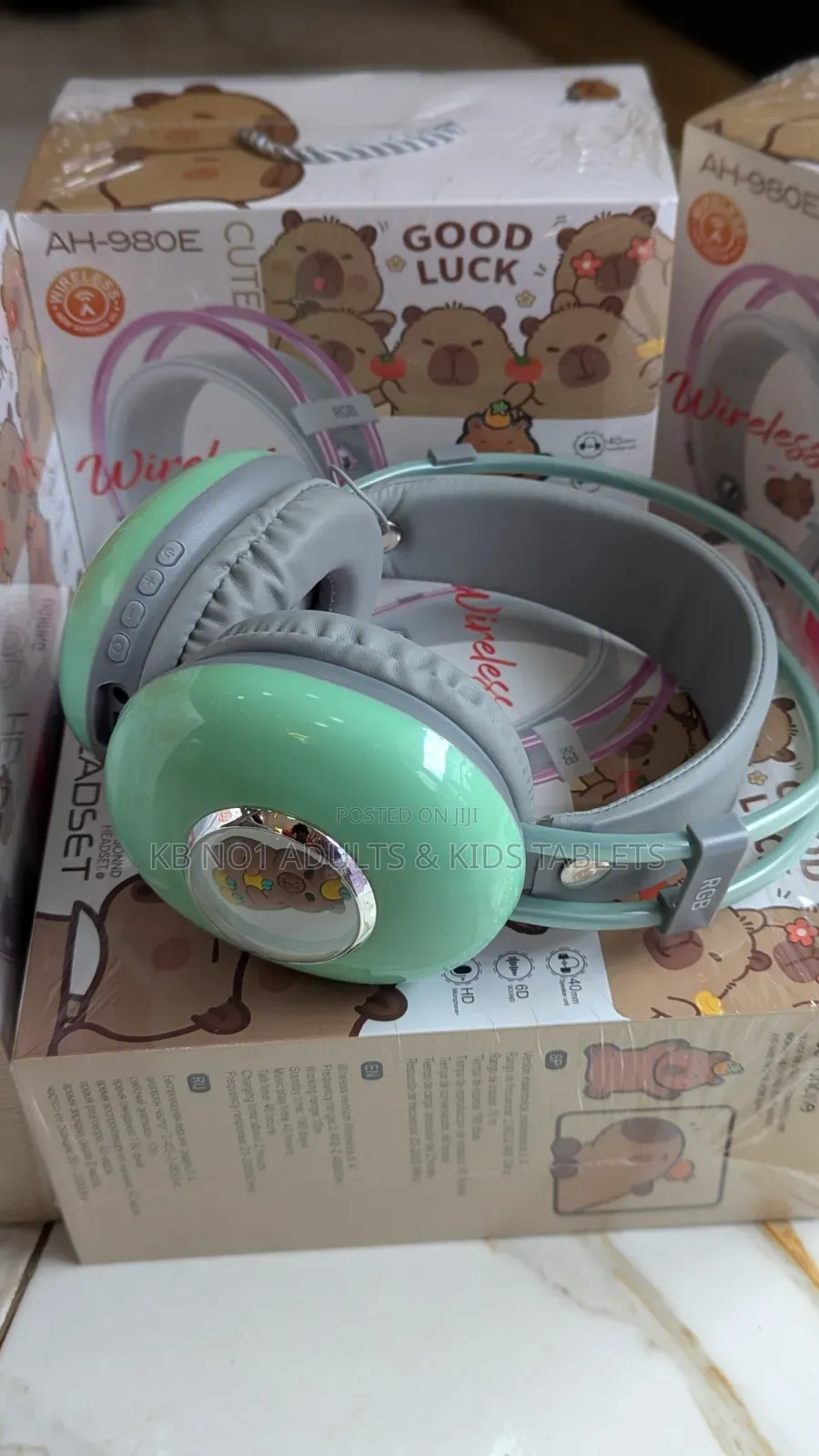 Wireless RGB Gaming Bluetooth Headset, Noise Reduction for Kids