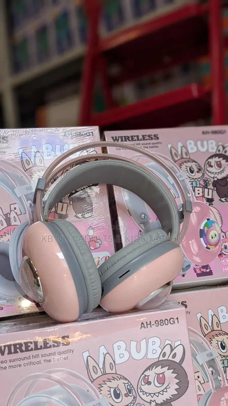 Wireless AH-980G1 RGB Bluetooth Headset, Noise Reduction for Kids