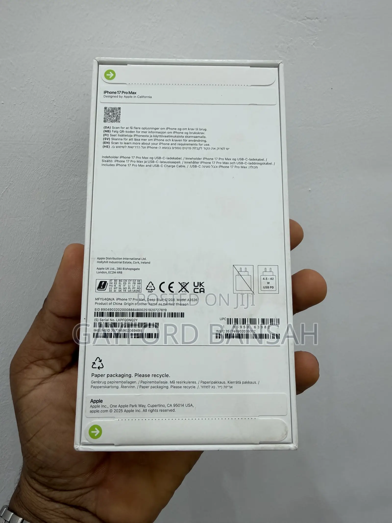 New Apple iPhone 17 Pro Max 512 GB Blue