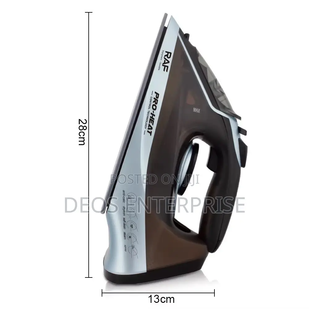 RAF Pro Heat Steam Iron 2200W Strong Steam Boost