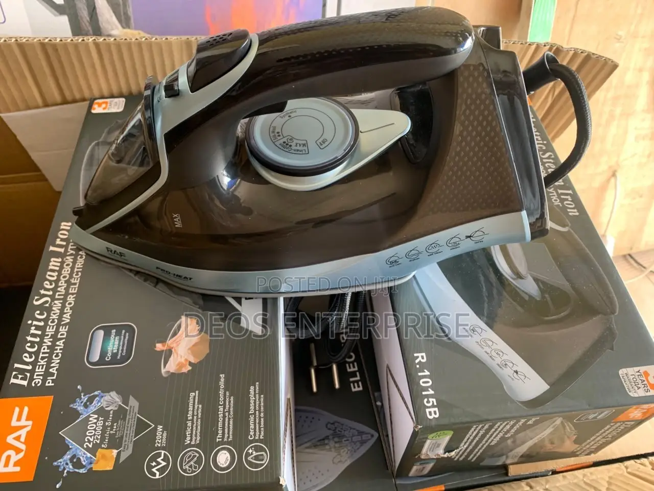 RAF Pro Heat Steam Iron 2200W Smooth Clothes Pro