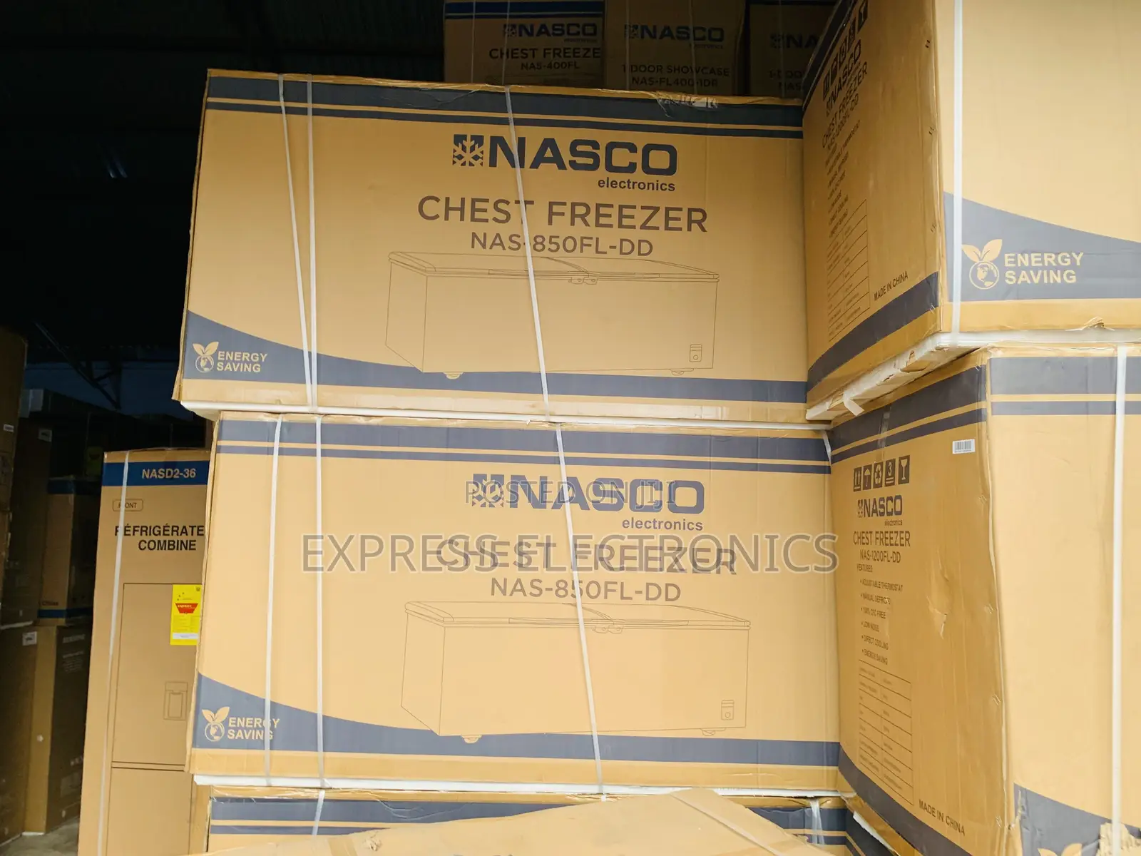 Newly Nasco 600L 2-Star Double Door Lock Security, Grey [NAS-850FL-DD]