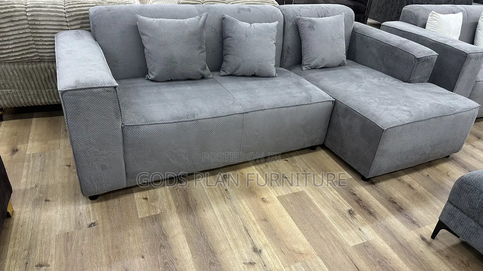 Fabric L-Shaped Sofa (5a-3)