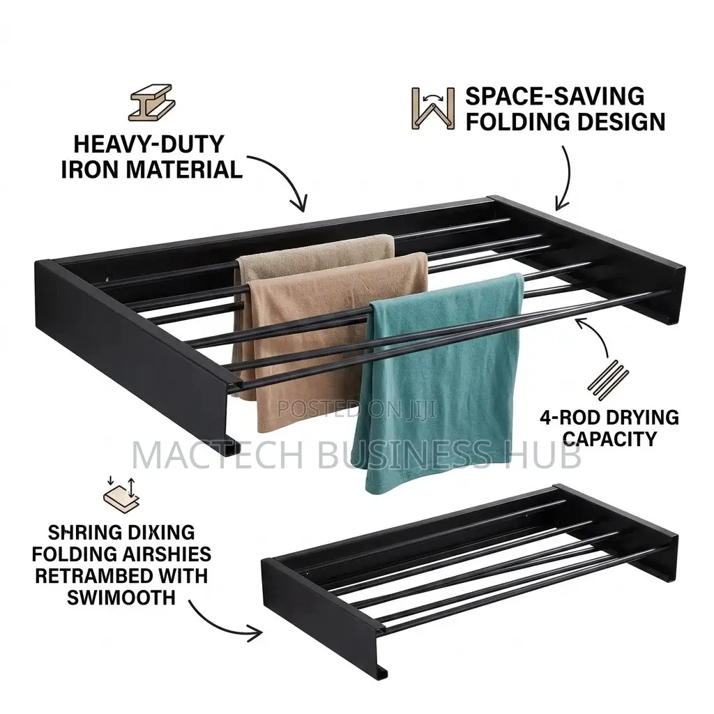 Wall-Mounted Collapsible Drying Rack