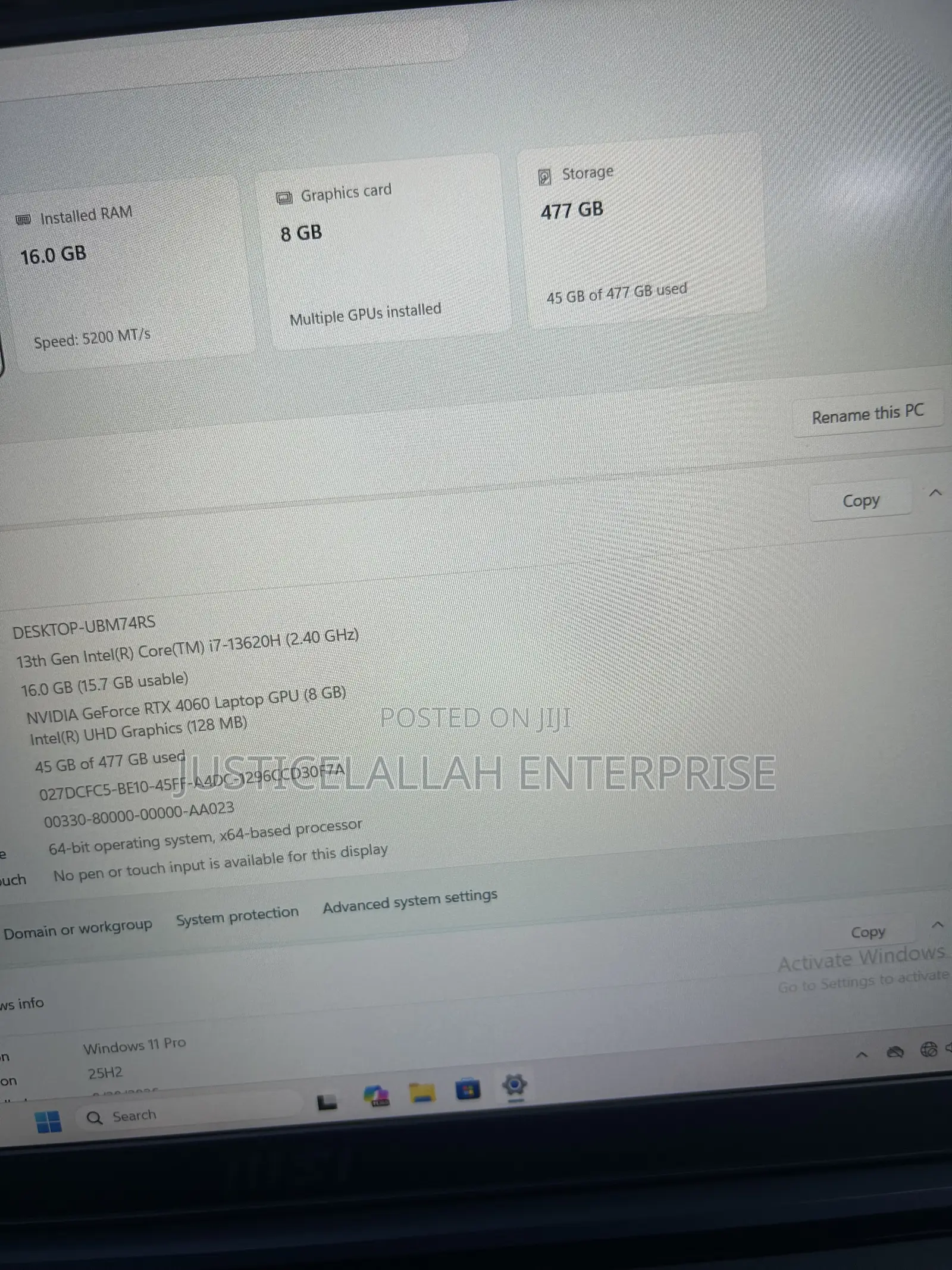Laptop MSI Stealth 14 Studio A13VF 16GB Intel Core i7 SSD 512GB