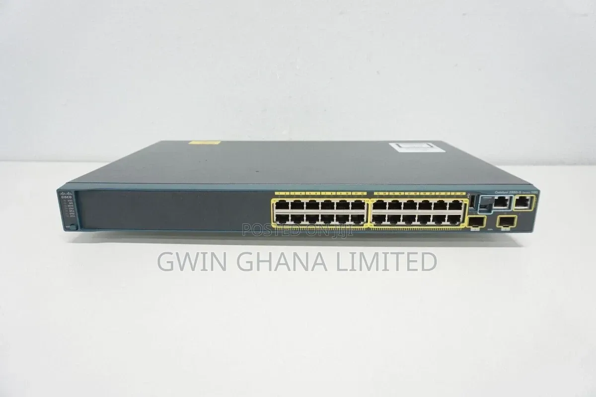 Cisco 24-Port Gigabit PoE+ Switch | WS-C2960S-24PS-L. 2xsfp. Managed