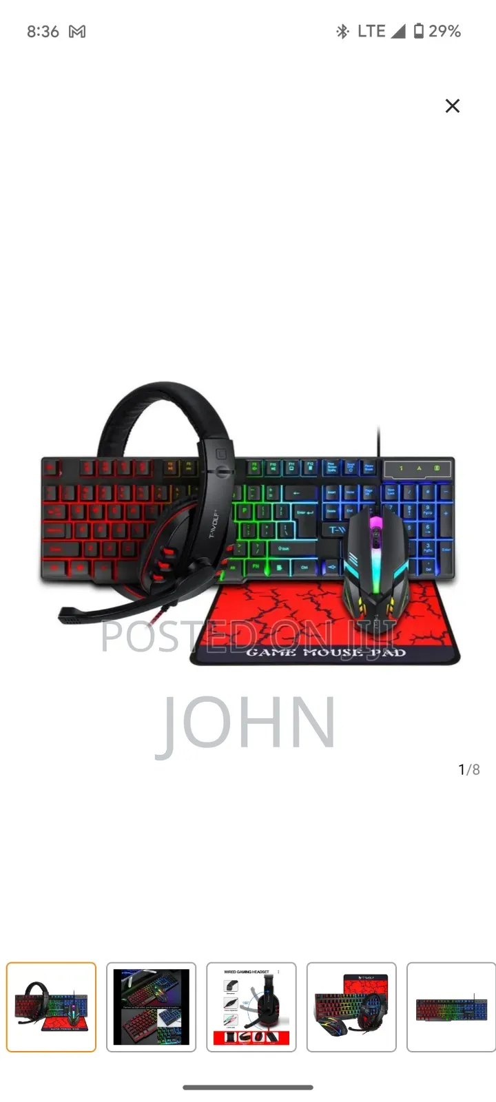 Gaming Combo Set Keyboard and Mouse