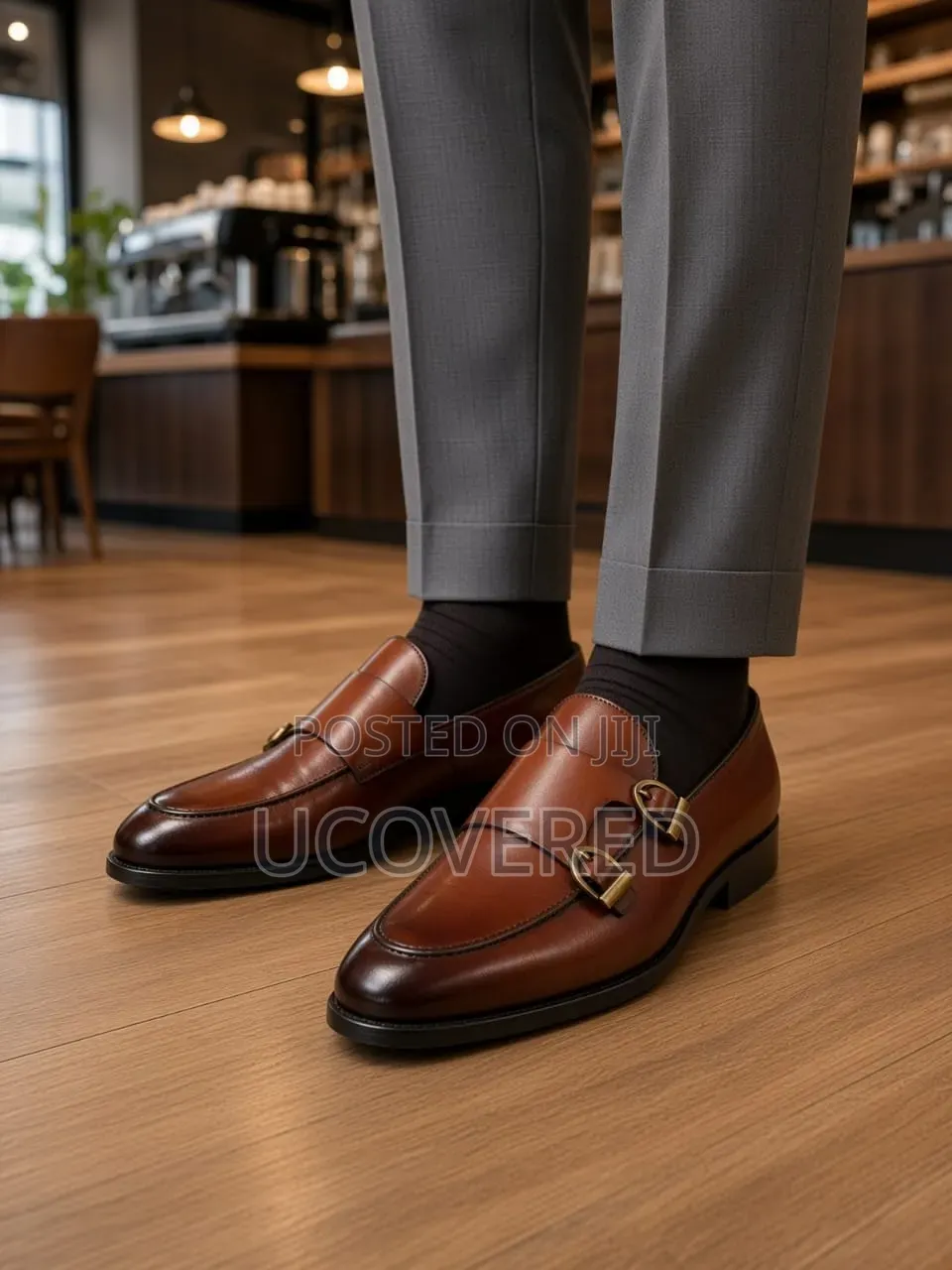 Berluti Brown Burnished Leather Double Monk Strap Loafers