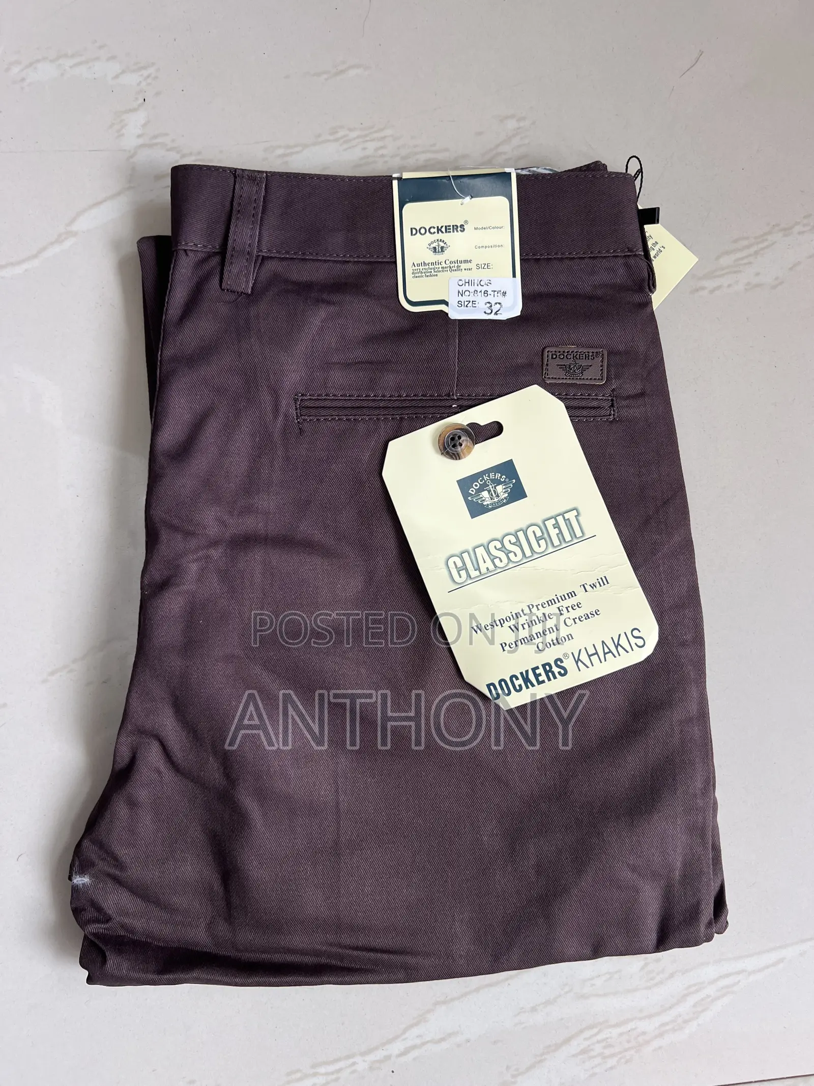Quality Men Khaki Trousers