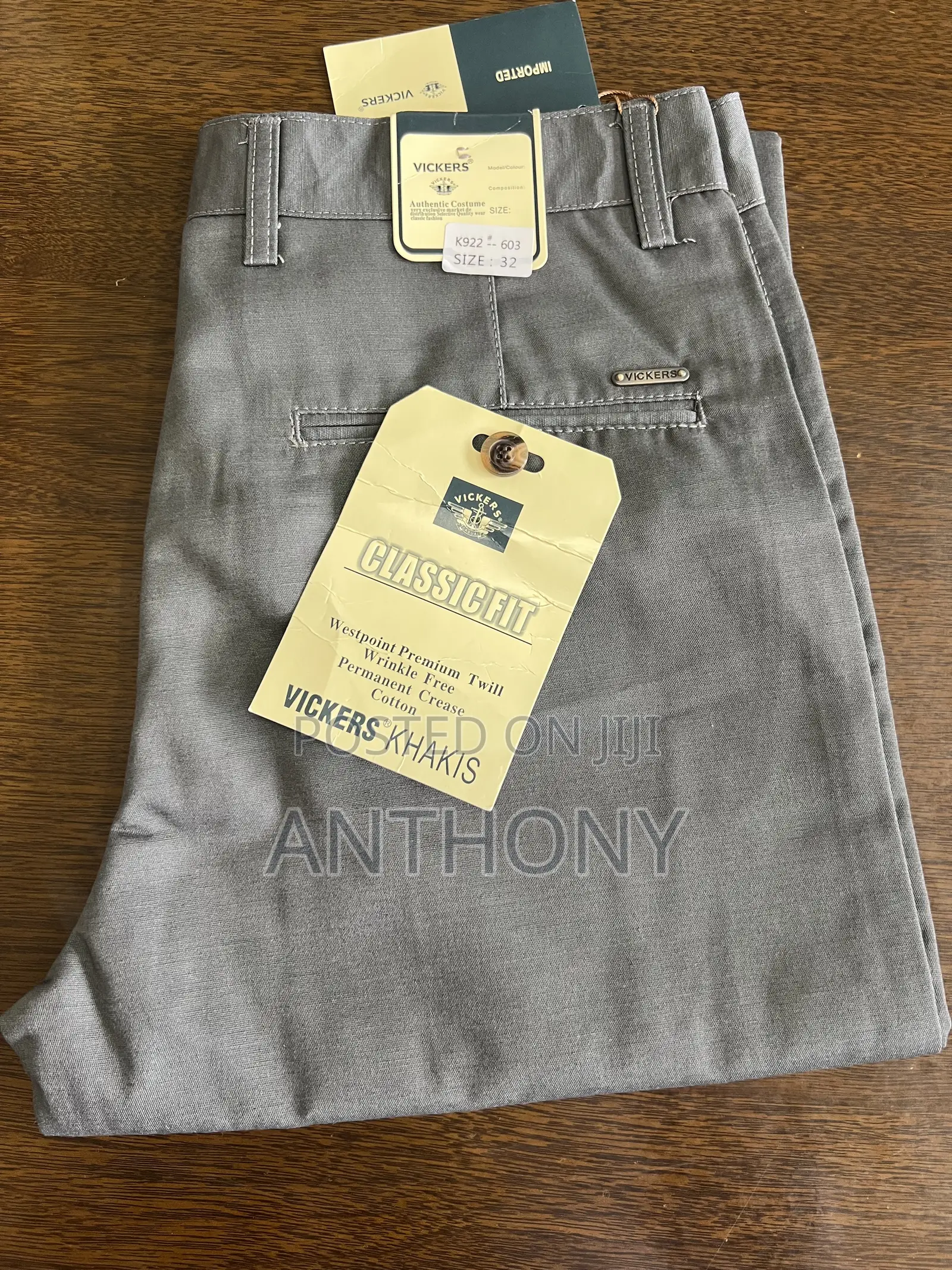 Quality Men Khaki Trousers