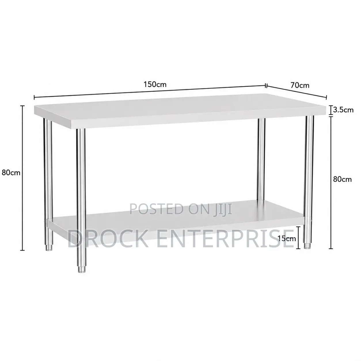 Stainless Steel Table (150cm Length)