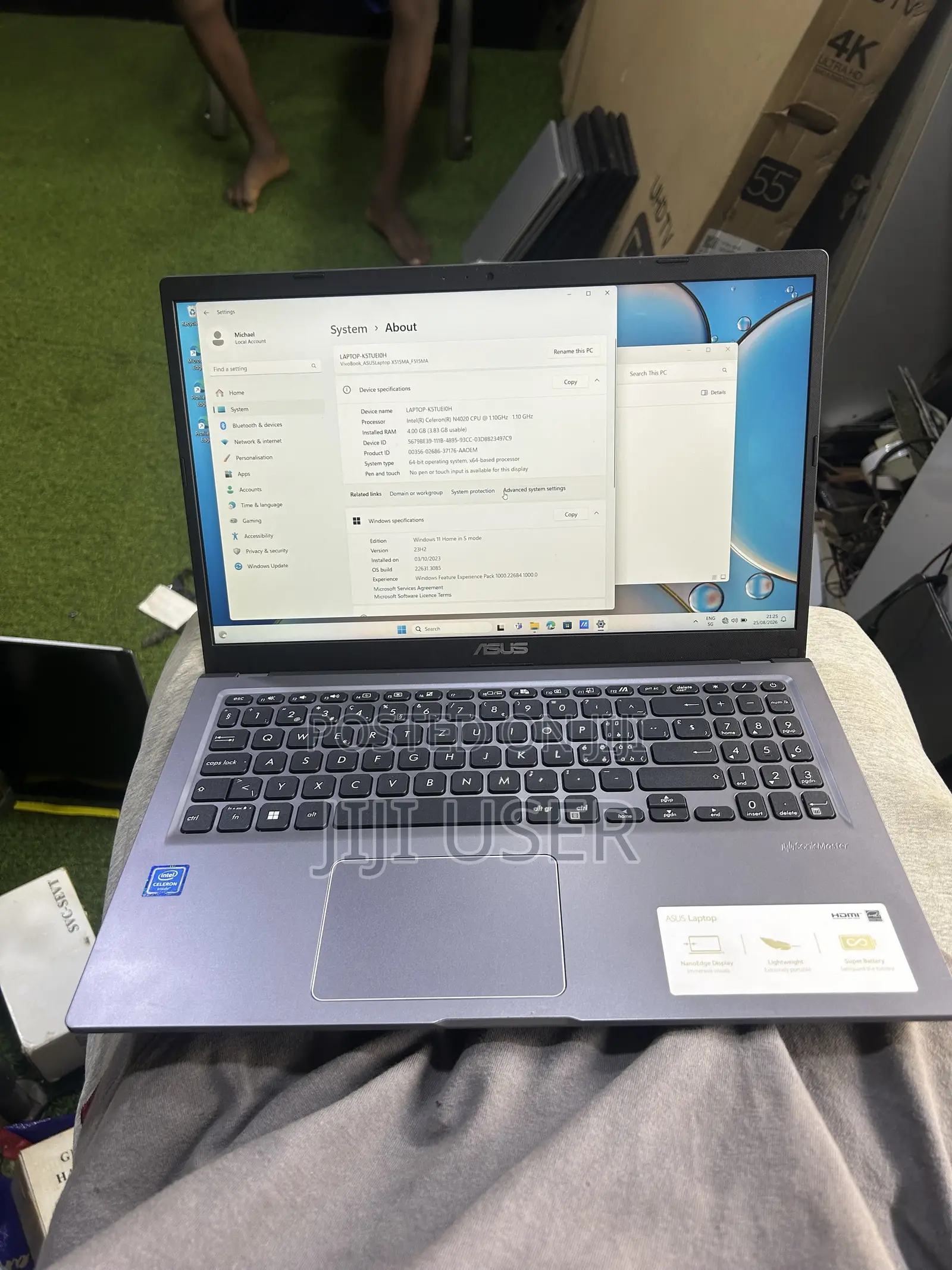 Laptop Asus Vivobook 15 4GB Intel SSD 128GB
