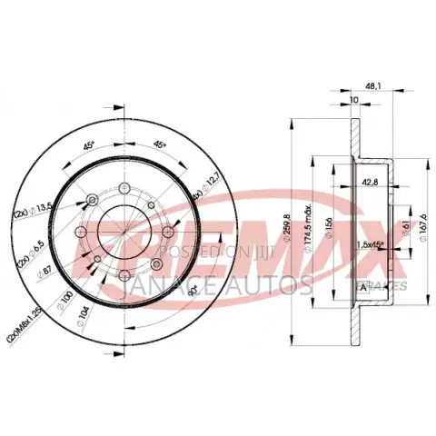 Honda Mg Zr Zs Mintex Mdc1601 Rear Axle Brake Disc