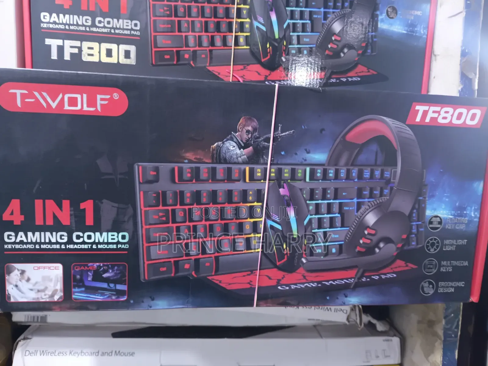 T-Wolf Gaming Combo 4 in 1 Keyboard and Mouse