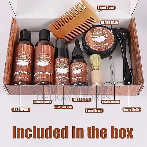 9Pcs Beard Care Kit – Complete Grooming Set