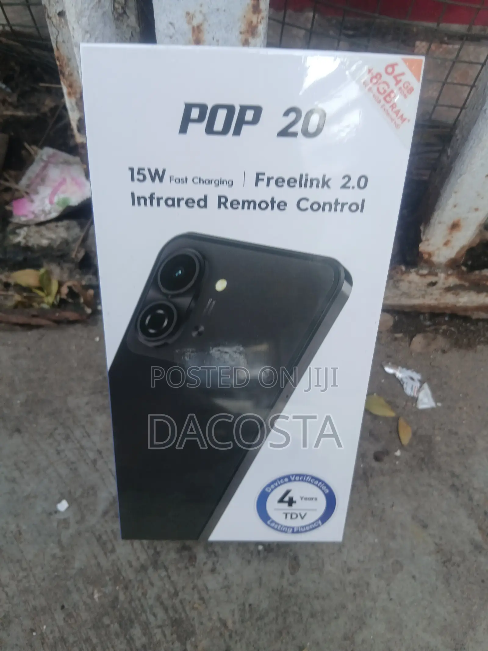 New Tecno Pop 20 64 GB Black