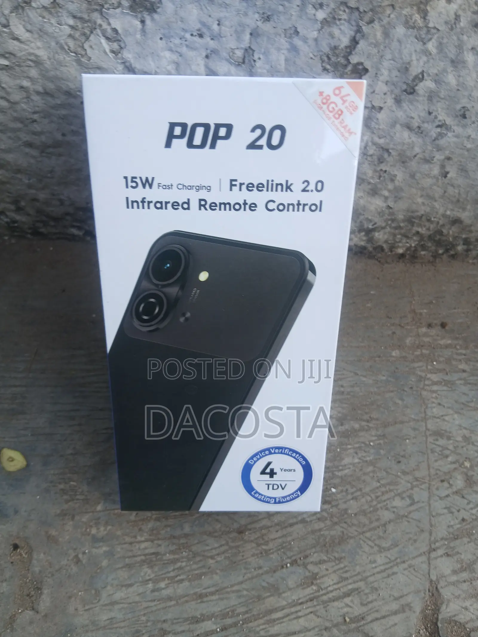 New Tecno Pop 20 64 GB Black